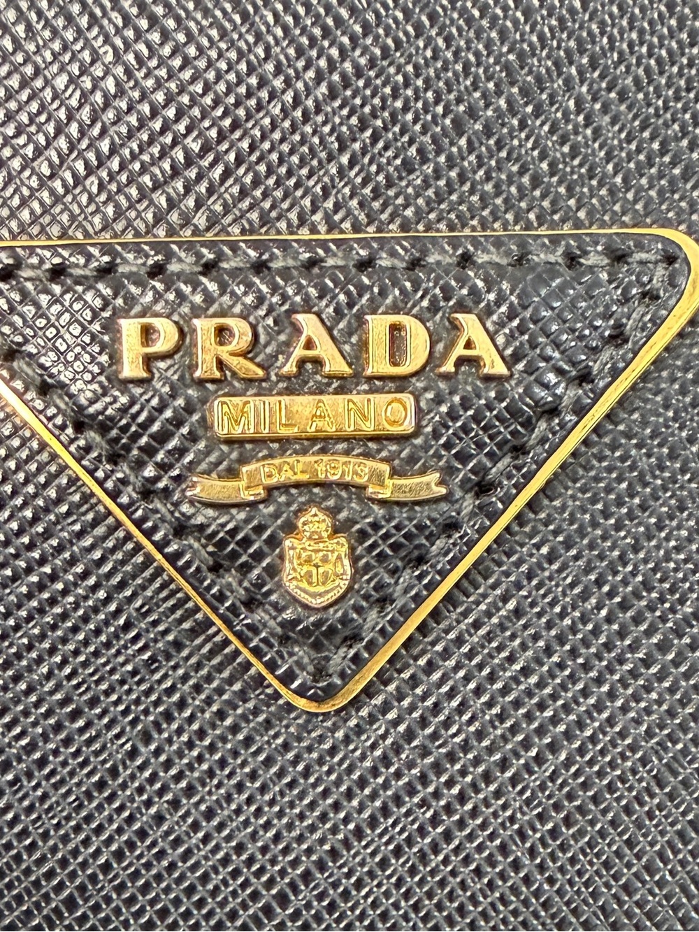Prada Black Saffiano Leather Galleria Satchel with Gold Hardware - Picture 2 of 14